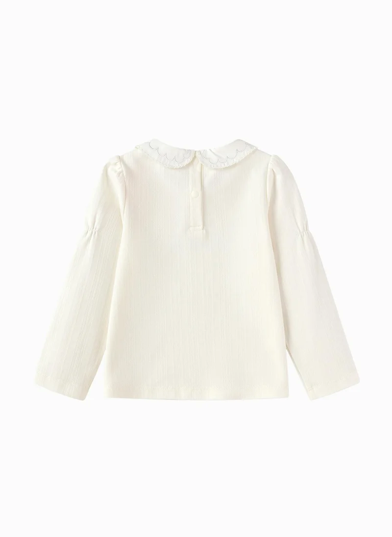 Balabala White Toddler Girls Round v-neck long-sleeved T-shirt for Women | Best Price UAE